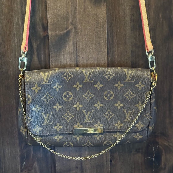 Louis Vuitton Brown Monogram Crossbody with Gold Chain